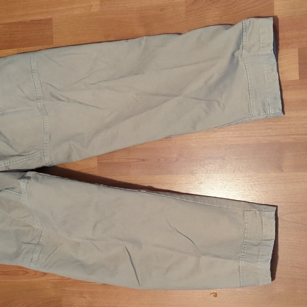 Cabelas Mens Khaki Pants 34x30 Zipper Pockets Hiking Work - Picture 6 of 12
